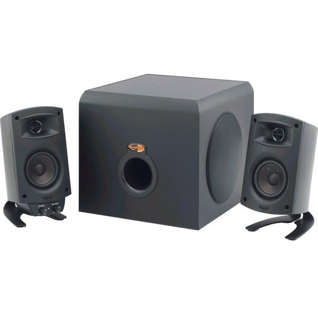 Klipsch ProMedia 2.1 Speaker System, 160 W RMS, Black