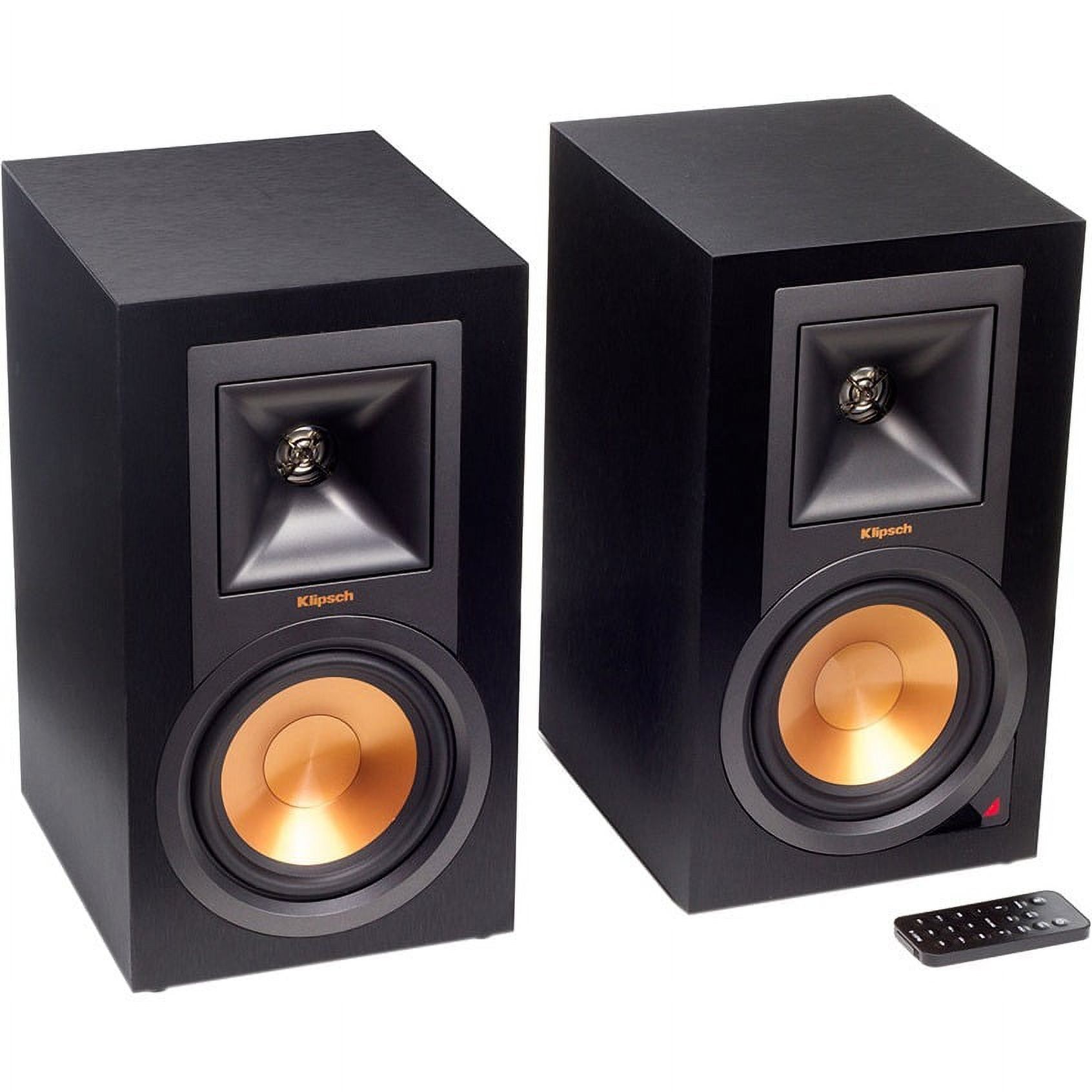 Klipsch R-15PM Powered Monitors, 2 Self Powered Easy to Use Speakers and Wireless Bluetooth Technology, Digital Optical and Analog RCA and USB Inputs. - image 1 of 8