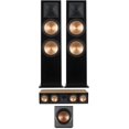 thumbnail image 1 of Klipsch RF-7 III Cherry Wood Furniture Made Floorstanding Speaker Pair with a Klipsch RC-64 III Cherry Wood Furniture Made Center Channel Speaker and a Klipsch R-120SW 200 Watt Subwoofer (2017), 1 of 9