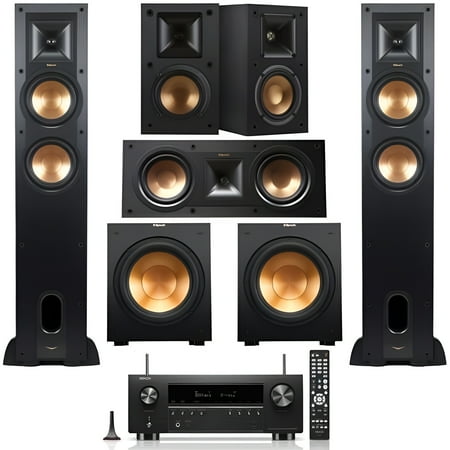 Klipsch Reference 5.2 Home Theater System with TX-NR696 7.2 Receiver, Black