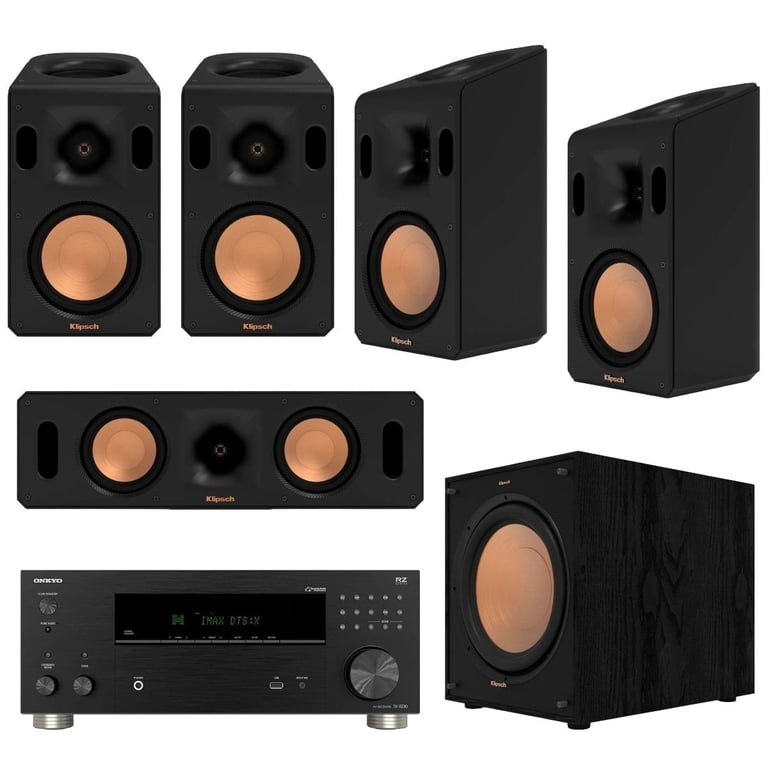 Klipsch Reference Cinema System 5.1.4 with Dolby Atmos + Onkyo TX