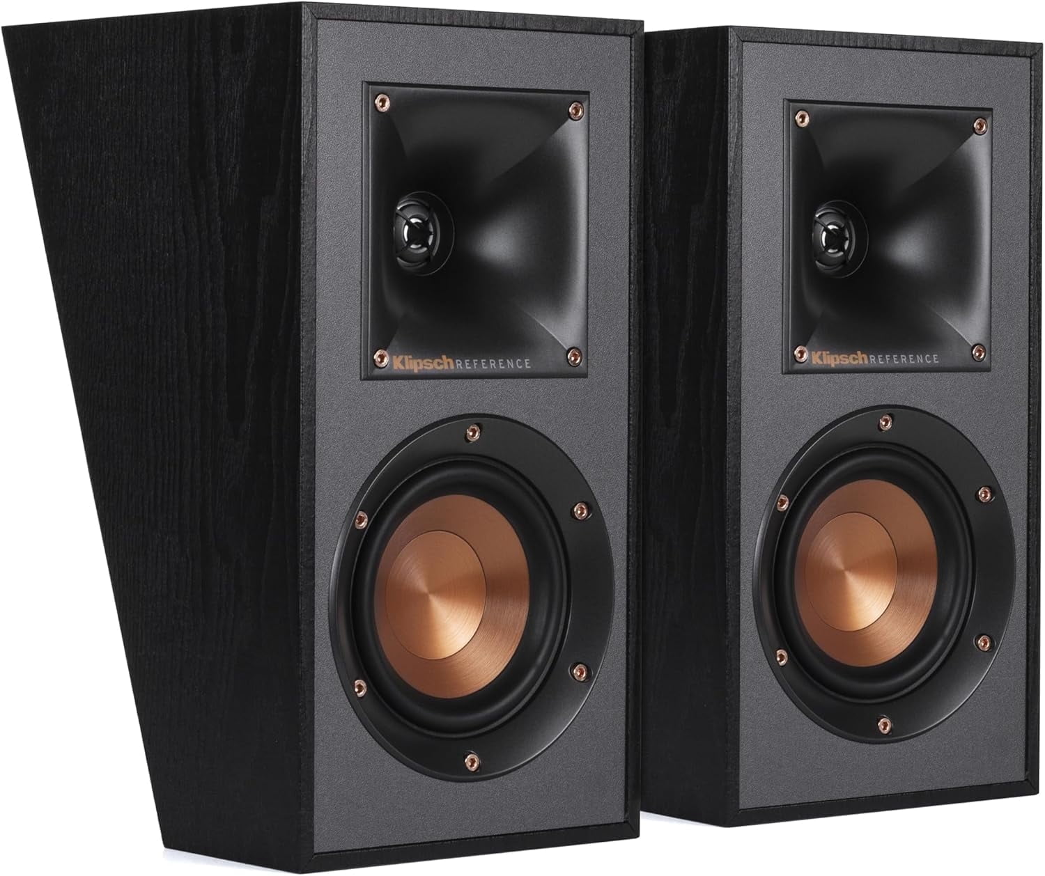Klipsch R-41SA Dolby Atmos Elevation & Surround Speakers – Pair (2 Speakers) – Reference Series 2-Way 50W Home Theater – Black