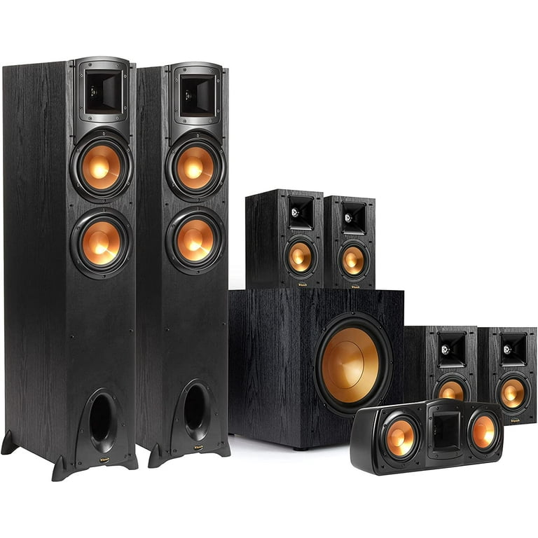 Klipsch Synergy Black Label F-200 7.1 Home Theater System with 12  Subwoofer and Tractrix Horn Technology 