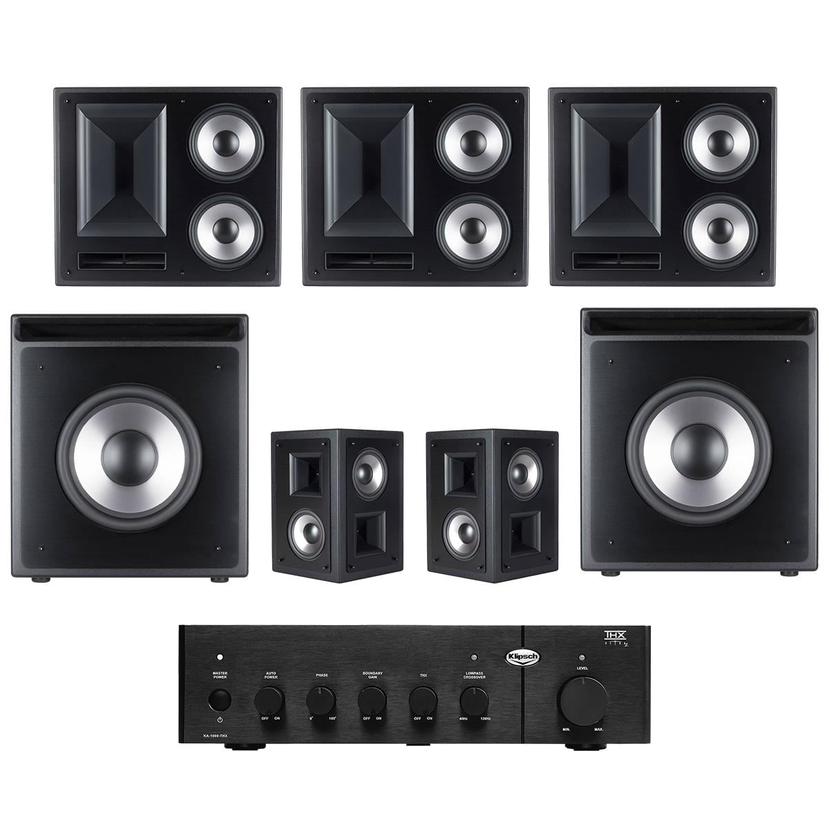 Klipsch THX-6000 6-pc Surround Sound Home Theater System Black