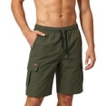 thumbnail image 1 of Klisyaur Cargo Shorts for Mens Multi Pockets Summer Casual Fashion Comfortable Drawstring Pants Button Waist, 1 of 5
