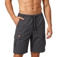 thumbnail image 1 of Klisyaur Cargo Shorts for Mens Multi Pockets Summer Casual Fashion Comfortable Drawstring Pants Button Waist, 1 of 5