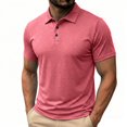 thumbnail image 1 of Klisyaur Casual Short Sleeve Shirts for Mens Soft Breathable Lightweight Collared Tops Vacation Beach Wedding Tee with Button, 1 of 3