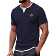 thumbnail image 1 of Klisyaur Fashion Shirts for Mens Short Sleeve V Neck Summer Casual Comfortable Breathable Tops Basic Tee, 1 of 5
