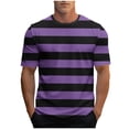 thumbnail image 1 of Klisyaur Fashion Striped T Shirts for Mens Short Sleeve Summer Lightweight Breathable Casual Tops Crew Neck Tee, 1 of 5
