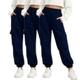 thumbnail image 1 of Klisyaur Girls Boys Straight Leg Sweatpants Drawstring Elastic High Waist Pants Casual Loose Pants with Pockets, 1 of 4