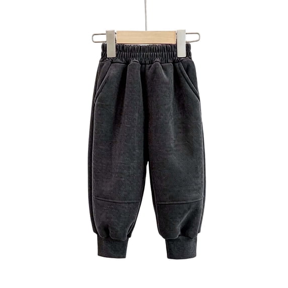 Klisyaur Girls Boys Sweatpants Elastic Waist Joggers Casual Loose Fleece Fall Winter Sweat Pants with Pockets