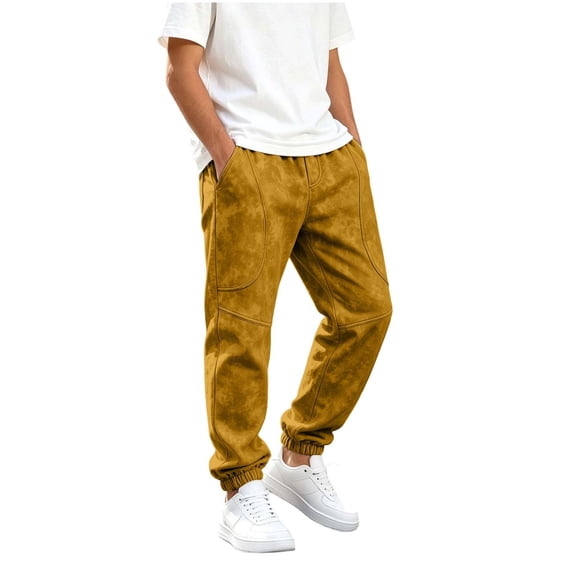 Klisyaur Joggers for Boys Elastic High Waist Streetwear Sweatpants School Casual Loose Comfy Sport Pants with Pockets