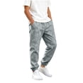 thumbnail image 1 of Klisyaur Joggers for Boys Elastic High Waist Streetwear Sweatpants School Casual Loose Comfy Sport Pants with Pockets, 1 of 5