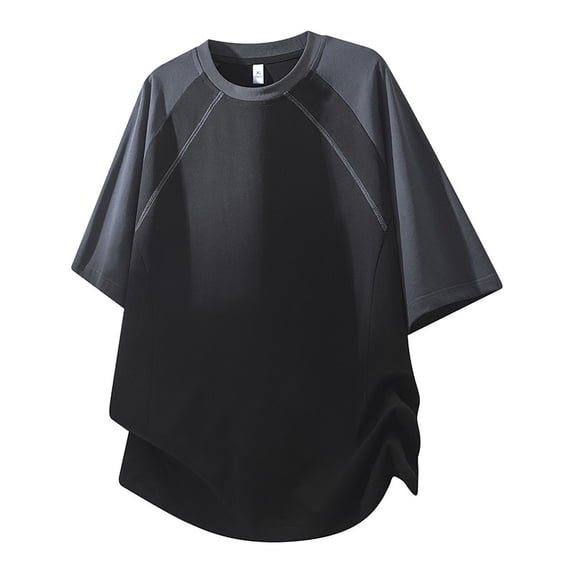 Klisyaur Mens Pullover Shirts Short Sleeve Crew Neck Casual Breathable Comfortable Summer Oversize Tee Tops