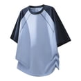 thumbnail image 1 of Klisyaur Mens Pullover Shirts Short Sleeve Crew Neck Casual Breathable Comfortable Summer Oversize Tee Tops, 1 of 4