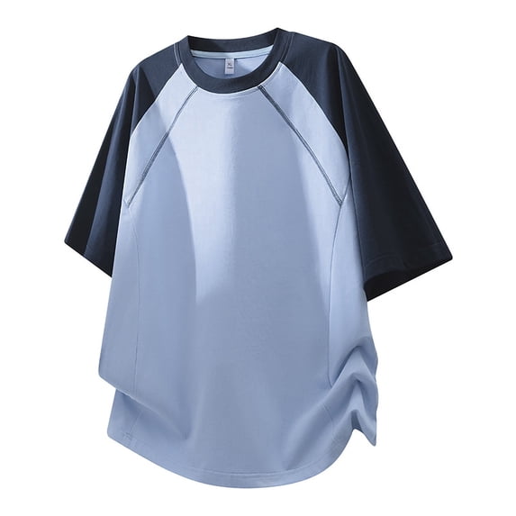 Klisyaur Mens Pullover Shirts Short Sleeve Crew Neck Casual Breathable Comfortable Summer Oversize Tee Tops
