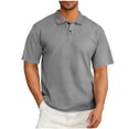 thumbnail image 1 of Klisyaur Mens T Shirts Short Sleeve Crew Neck with Button Casual Lightweight Soft Tee for Vacation Beach Tops, 1 of 7