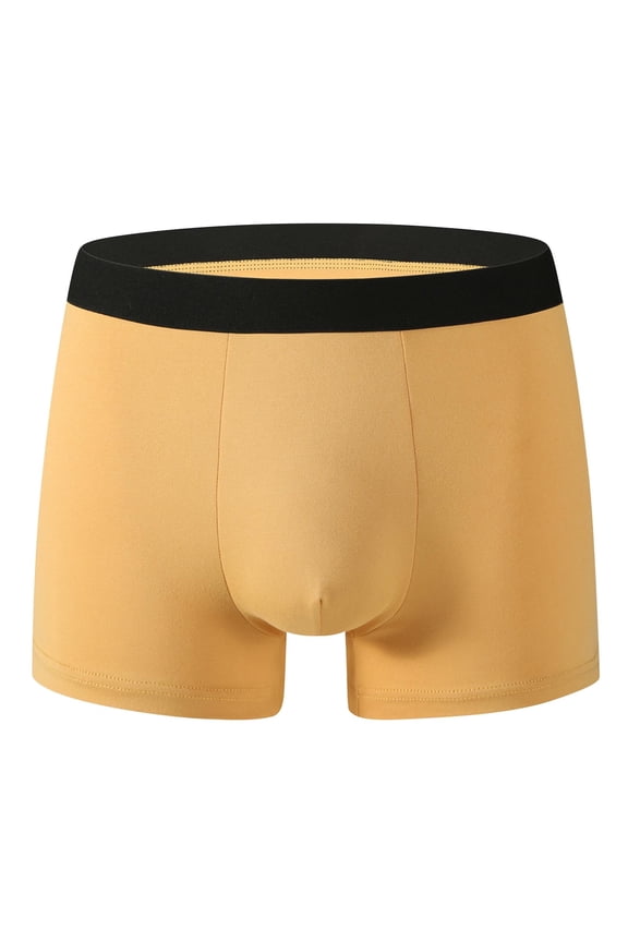 Mens Tight Underwear Solid Color Comfortable Lightweight Breathable Boxer Running Athletic Underpants