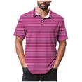 thumbnail image 1 of Klisyaur Striped Blouses for Mens Short Sleeve Summer Button Collared Tee Tops Ligthweight Casual Clothes, 1 of 5