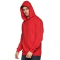 thumbnail image 1 of Klizzer Luxury 100% Cotton Hoodies for Men - Rich Fabric, Soft & Comfortable, RED (Sizes S-2XL), 1 of 7