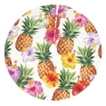 thumbnail image 1 of Kll 30" Christmas Tree Skirt Hawaiian Pineapples And Hibiscus Flowers Xmas Tree Skirts Mat For New Year Xmas Holiday Party Indoor Outdoor Home Decoration, 1 of 1