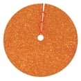 thumbnail image 1 of Kll 30" Christmas Tree Skirt Orange Glitter Xmas Tree Skirts Mat For New Year Xmas Holiday Party Indoor Outdoor Home Decoration, 1 of 9