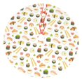 thumbnail image 1 of Kll 30" Christmas Tree Skirt Sushi And Rolls Xmas Tree Skirts Mat For New Year Xmas Holiday Party Indoor Outdoor Home Decoration, 1 of 9