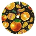 thumbnail image 1 of Kll 30" Christmas Tree Skirt Tangerine Xmas Tree Skirts Mat For New Year Xmas Holiday Party Indoor Outdoor Home Decoration, 1 of 9