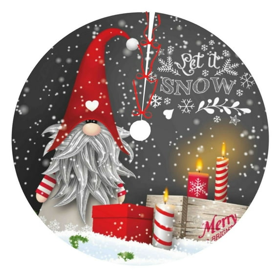 Kll 30" Christmas Tree Skirt Traditional Scandinavian Dwarf Xmas Tree Skirts Mat For New Year Xmas Holiday Party Indoor Outdoor Home Decoration