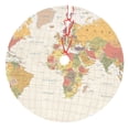 thumbnail image 1 of Kll 30" Christmas Tree Skirt Vintage World Map1 Xmas Tree Skirts Mat For New Year Xmas Holiday Party Indoor Outdoor Home Decoration, 1 of 9