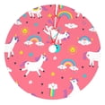 thumbnail image 1 of Kll 30" Christmas Tree Skirt Yoga Unicorn Xmas Tree Skirts Mat For New Year Xmas Holiday Party Indoor Outdoor Home Decoration, 1 of 9