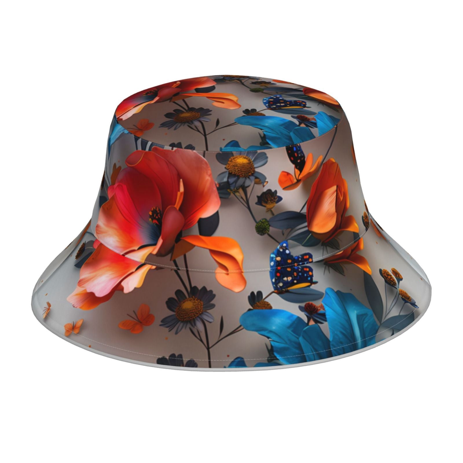 Kll 3D Butterfly Bucket Hat for Women Men Packable Travel 