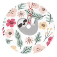 thumbnail image 1 of Kll 48" Christmas Tree Skirt Cute Cartoon Sloth Xmas Tree Skirts Mat For New Year Xmas Holiday Party Indoor Outdoor Home Decoration, 1 of 9