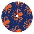 thumbnail image 1 of Kll 48" Christmas Tree Skirt Octopus Xmas Tree Skirts Mat For New Year Xmas Holiday Party Indoor Outdoor Home Decoration, 1 of 9