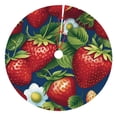 thumbnail image 1 of Kll 48" Christmas Tree Skirt Strawberry2 Xmas Tree Skirts Mat For New Year Xmas Holiday Party Indoor Outdoor Home Decoration, 1 of 9