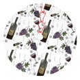 thumbnail image 1 of Kll 48" Christmas Tree Skirt Wine Bottles And Grapes Xmas Tree Skirts Mat For New Year Xmas Holiday Party Indoor Outdoor Home Decoration, 1 of 9