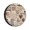 thumbnail image 1 of Kll Abstract Coffee Pattern With Letters Tire Cover,Universal Wheel Tire Cover For Trailer, Rv, Suv, Truck,Camper And Many Vehicle,(16 Inch), 1 of 7