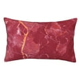 thumbnail image 1 of Kll Abstract Red Marble Pillow Covers Envelope Closure,Super Soft And Cozy Fuzzy Fleece Pillow Case Cover 16"X24", 1 of 9