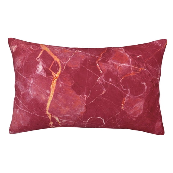 Kll Abstract Red Marble Pillow Covers Envelope Closure,Super Soft And Cozy Fuzzy Fleece Pillow Case Cover 16"X24"