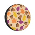 thumbnail image 1 of Kll Acorn Autumn Fall Leaf Leaves Tire Cover,Universal Wheel Tire Cover For Trailer, Rv, Suv, Truck,Camper And Many Vehicle,(17 Inch), 1 of 7