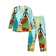 thumbnail image 1 of Kll African Women In Mountain Landscape (2) Sleepwear Mens Flannel Pajamas,Long Cotton Pj Set, 1 of 9