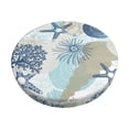 thumbnail image 1 of Kll Algae Corals And Seashells Round Bar Chair Cushion Cover 12 Inch,Bar Stool Protector With Elastic, Soft Washable, 1 of 7