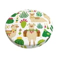 thumbnail image 1 of Kll Alpaca And Cactus Round Bar Chair Cushion Cover 12 Inch,Bar Stool Protector With Elastic, Soft Washable, 1 of 7