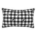 thumbnail image 1 of Kll Anchor Black Tartan Plaid Pillow Covers Envelope Closure,Super Soft And Cozy Fuzzy Fleece Pillow Case Cover 16"X24", 1 of 9