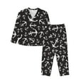 thumbnail image 1 of Kll Anchor Print Women'S Long Sleeve Pajamas With Pants Sleepwear Loungewear 2 Set-X-Large, 1 of 9