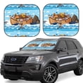 thumbnail image 1 of Kll Animals On Noah'S Ark Floating Windshield Sun Shade 2-Piece Foldable Car Front Window Sunshade For Most Sedans Suv Truck - Auto Sun Blocker Visor Protector Blocks Max Uv Rays - Small, 1 of 7