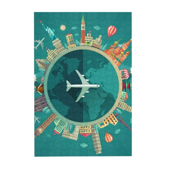 Kll Around The Planet - 300 Piece Jigsaw Puzzle For Adult And Teenagers Family Educational Game Toys 300pcs
