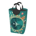 thumbnail image 1 of Kll Around The Planet Laundry Hamper,Large Canvas Fabric Lightweight Storage Basket Toy Organizer Dirty Clothes Collapsible Waterproof For College Dorms,Children Bedroom,Bathroom, 1 of 6