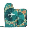 thumbnail image 1 of Kll Around The Planet Oven Gloves And Pot Holders Grill Gloves - Oven Gloves And Pot Holders, Non-Slip Cooking Gloves With Recycled Pads, 1 of 9