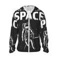 thumbnail image 1 of Kll Astronaut At Spacewalk Print Men'S Women’s Upf 50+ Sun Protection Outdoor Hoodie Jacket Long Sleeve Fishing Hiking Performance Shirt- 3x-Large, 1 of 8